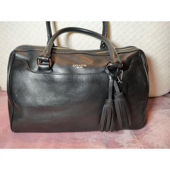 Coach Handbags - Coach Legacy Vintage Haley Black Leather Satchel